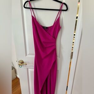 Lulu's Fuchsia Asymmetrical Dress